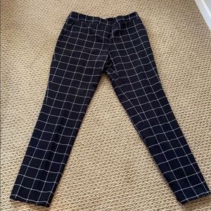 Black and white window pane slacks
